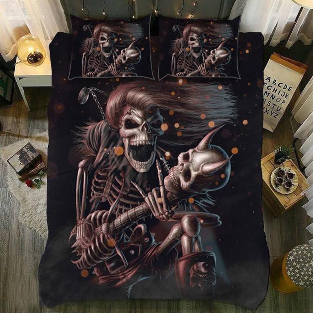 Skull Bedding Set - Rock Skull 1086 Duvet Cover Pillow Cases 4