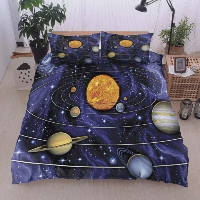 Solar System Galaxy Pattern Cotton Bed Sheets Spread Comforter Duvet Cover Bedding Sets 1