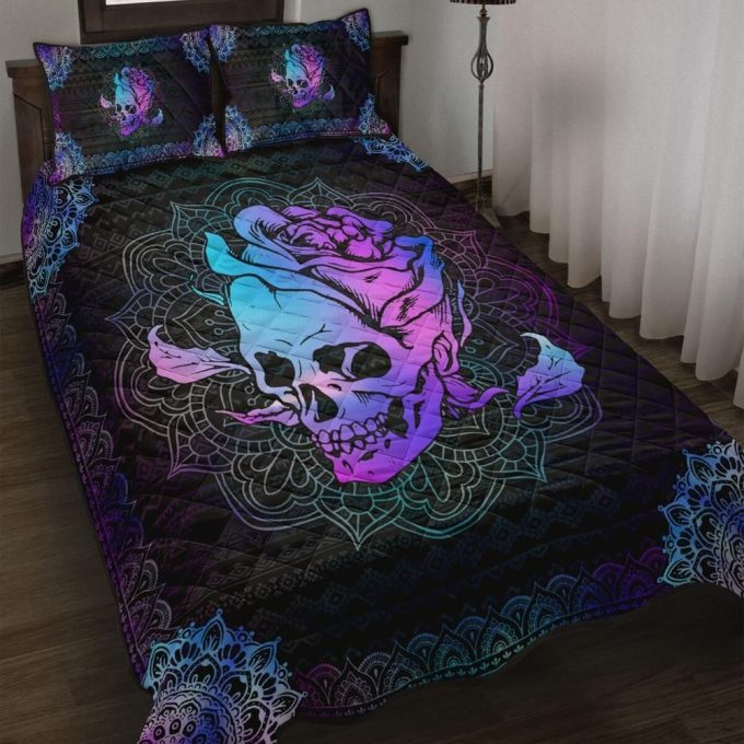 Skull Mandala Cotton Bed Sheets Spread Comforter Duvet Cover Bedding Sets 1