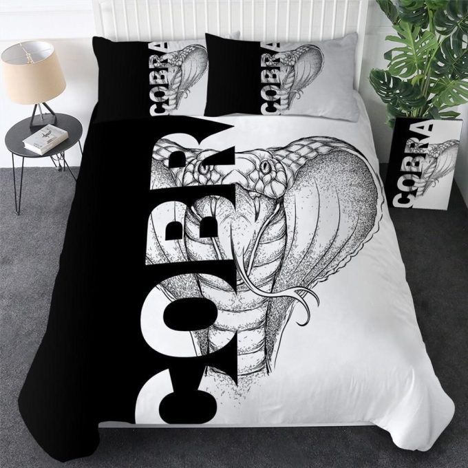 Sketch Cobra Cotton Bed Sheets Spread Comforter Duvet Cover Bedding Sets 1