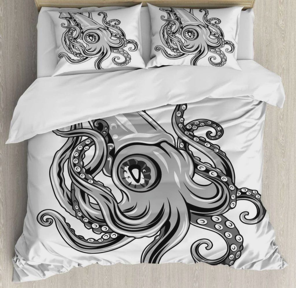 Squid Cotton Bed Sheets Spread Comforter Duvet Cover Bedding Sets 4