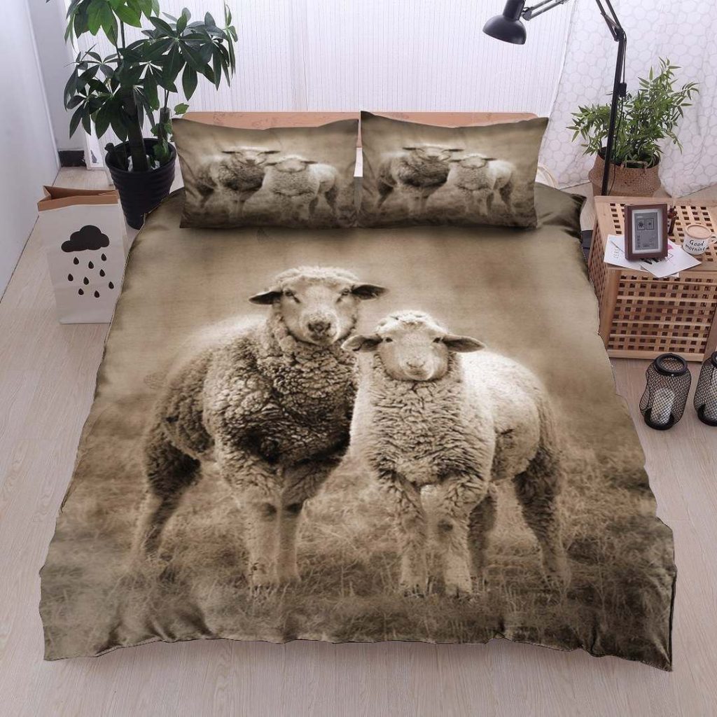 Sheep Couple Cotton Bed Sheets Spread Comforter Duvet Cover Bedding Sets Perfect Gifts For Sheep Lover Thanksgiving 4