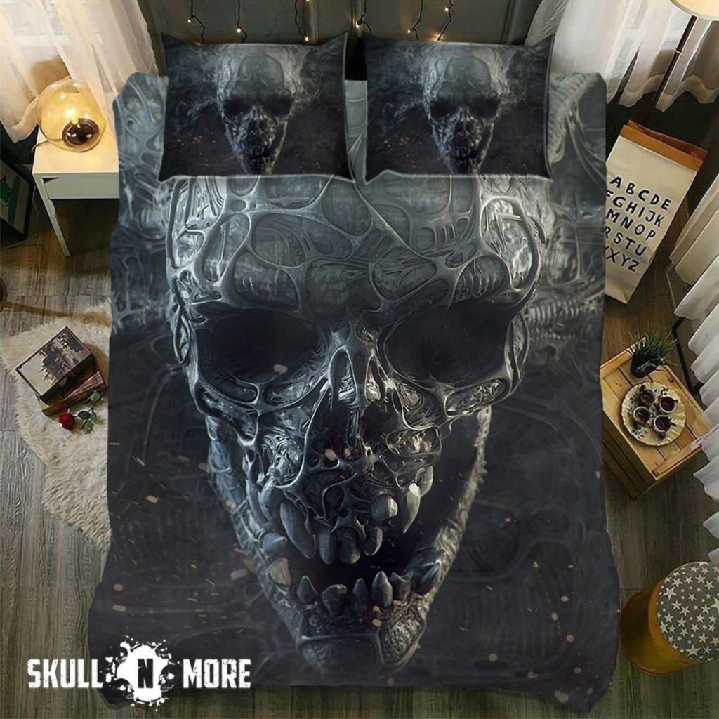 Snm - Skull Cyborg 3D Printed Bedding Set 4