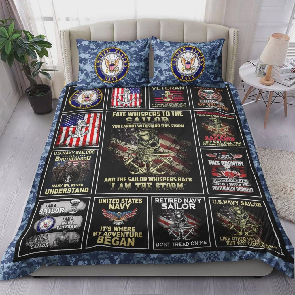 Us Navy Sailor Like Other Veterans But Cooler Cotton Bed Sheets Spread Comforter Duvet Cover Bedding Sets 4