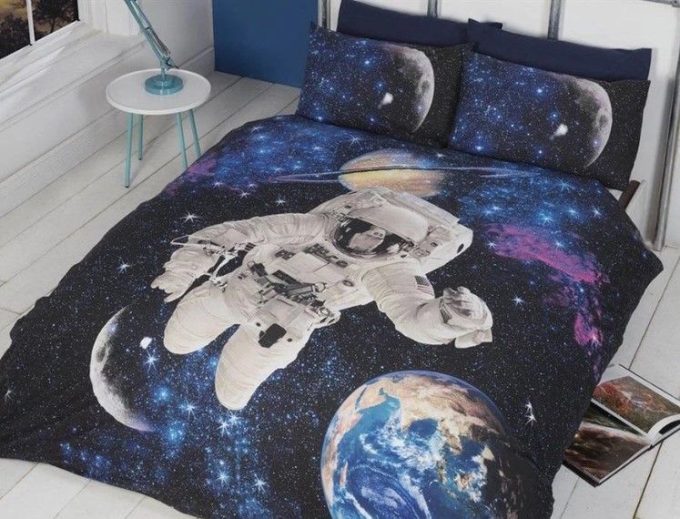 Spaceman Cotton Bed Sheets Spread Comforter Duvet Cover Bedding Sets 1