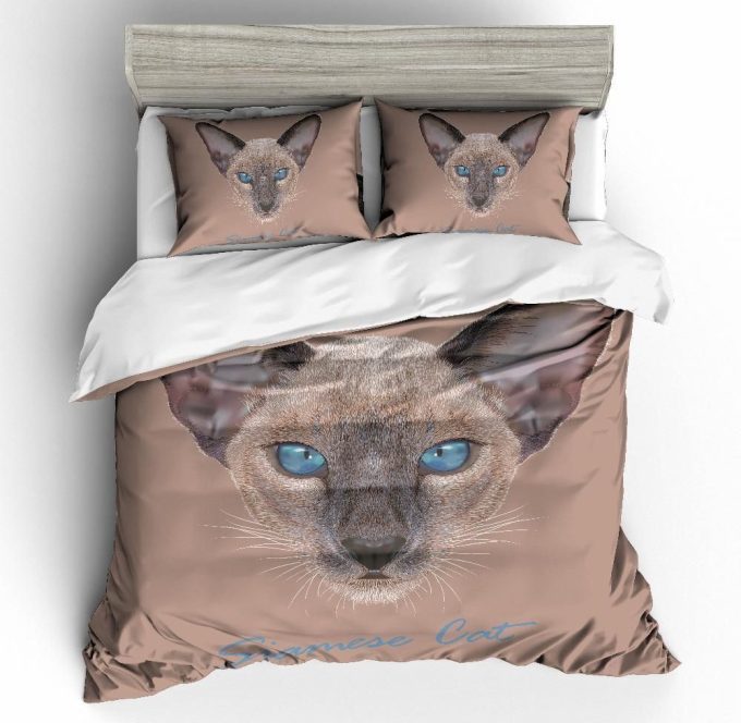 Siamese Cat Blue Eyes Cotton Bed Sheets Spread Comforter Duvet Cover Bedding Sets Perfect Gifts For Siamese Cat Lover Thanksgiving 1