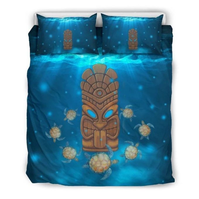 Undersea Tiki And Turtle Cotton Bed Sheets Spread Comforter Duvet Cover Bedding Sets 1