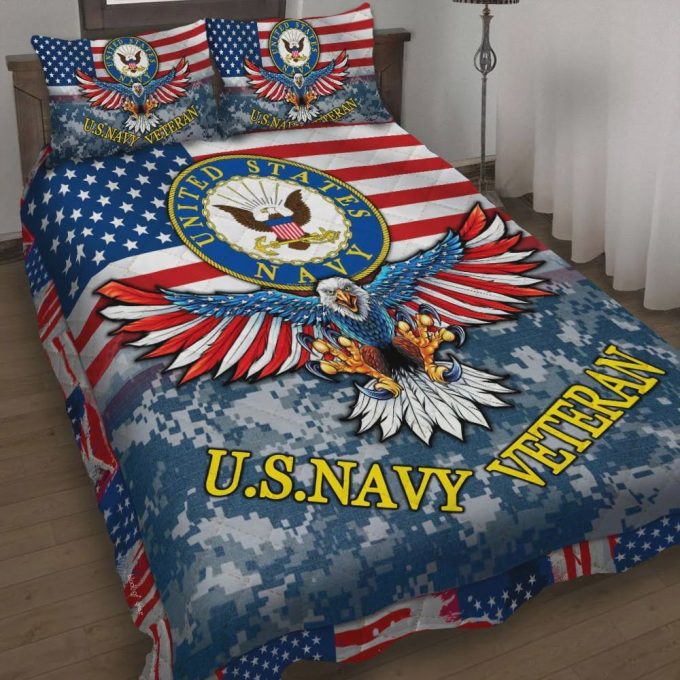 Us Navy Veteran Cotton Bed Sheets Spread Comforter Duvet Cover Bedding Sets 1