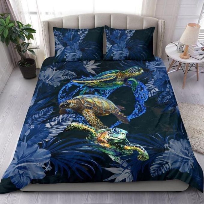 Turtles Cotton Bed Sheets Spread Comforter Duvet Cover Bedding Sets 1