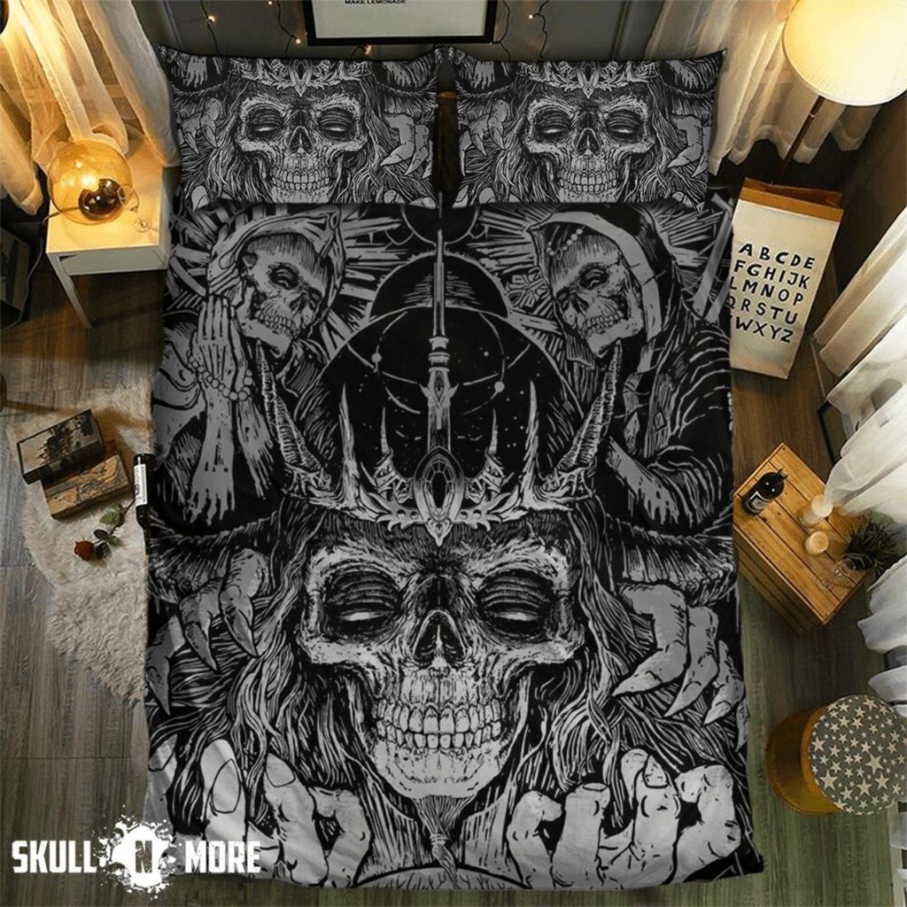 Skull King Black Sabbath Bedding Set Duvet Cover Pillow Cases 4
