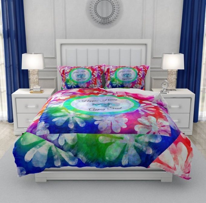 Tie Dye Cotton Bed Sheets Spread Comforter Duvet Cover Bedding Sets 1