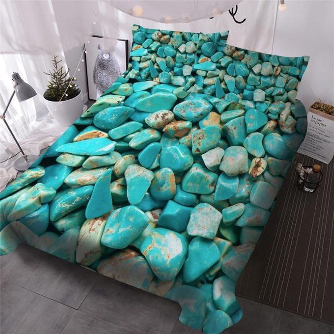 Stone Crystals Cotton Bed Sheets Spread Comforter Duvet Cover Bedding Sets 1