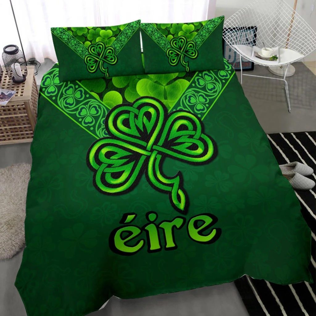 St Patrick Day Bedding Set Happy St Patricks Duvet Cover St Patricks Day Comforter Sets Irish Roots Celtic Pattern Bedding Set Tdv73 4