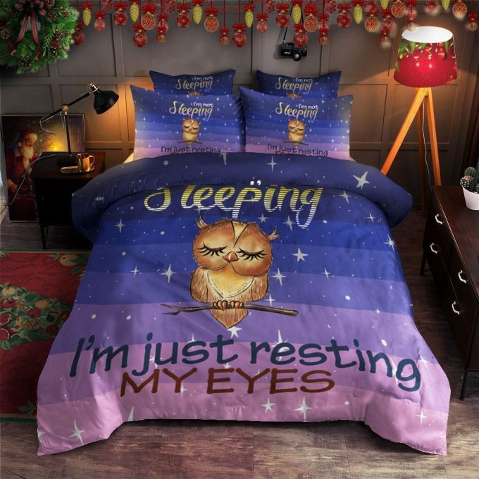 Sleeping Im Just Resting My Eyes Cotton Bed Sheets Spread Comforter Duvet Cover Bedding Sets 1