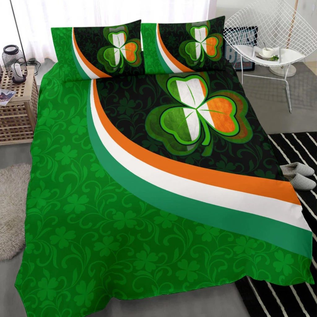 St Patrick Day Bedding Set Happy St Patricks Duvet Cover St Patricks Day Comforter Sets Irish Roots Celtic Pattern Bedding Set Tdv63 4