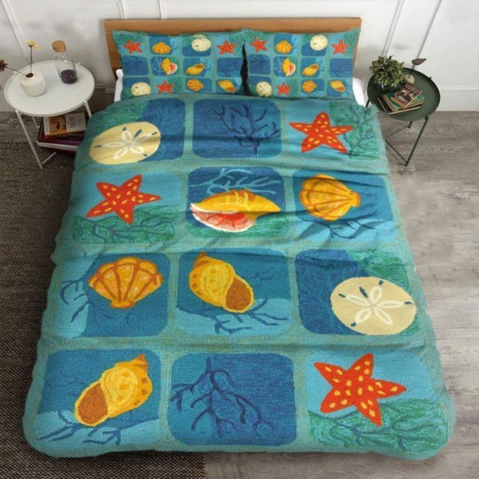 Starfish Cotton Bed Sheets Spread Comforter Duvet Cover Bedding Sets 1