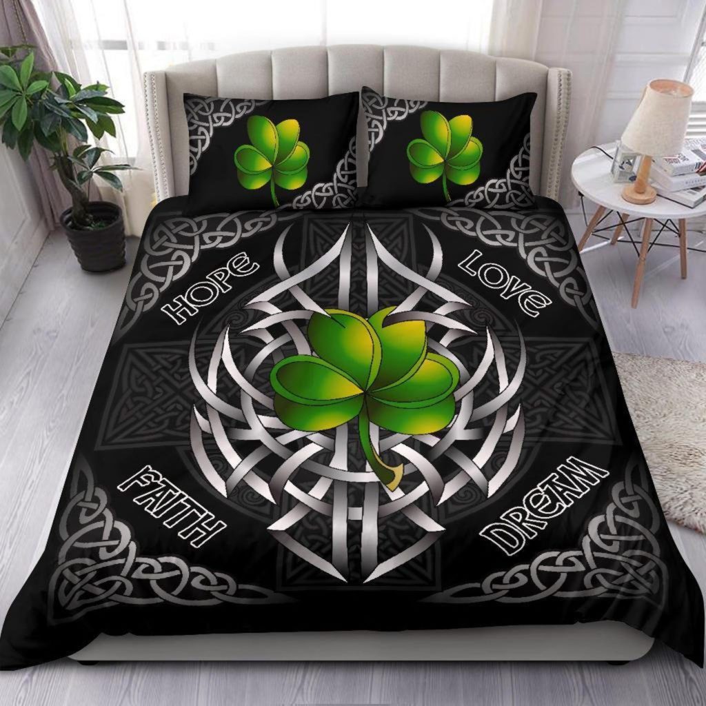 St Patrick Day Bedding Set Happy St Patricks Duvet Cover St Patricks Day Comforter Sets Irish Roots Celtic Pattern Bedding Set Tdv57 4