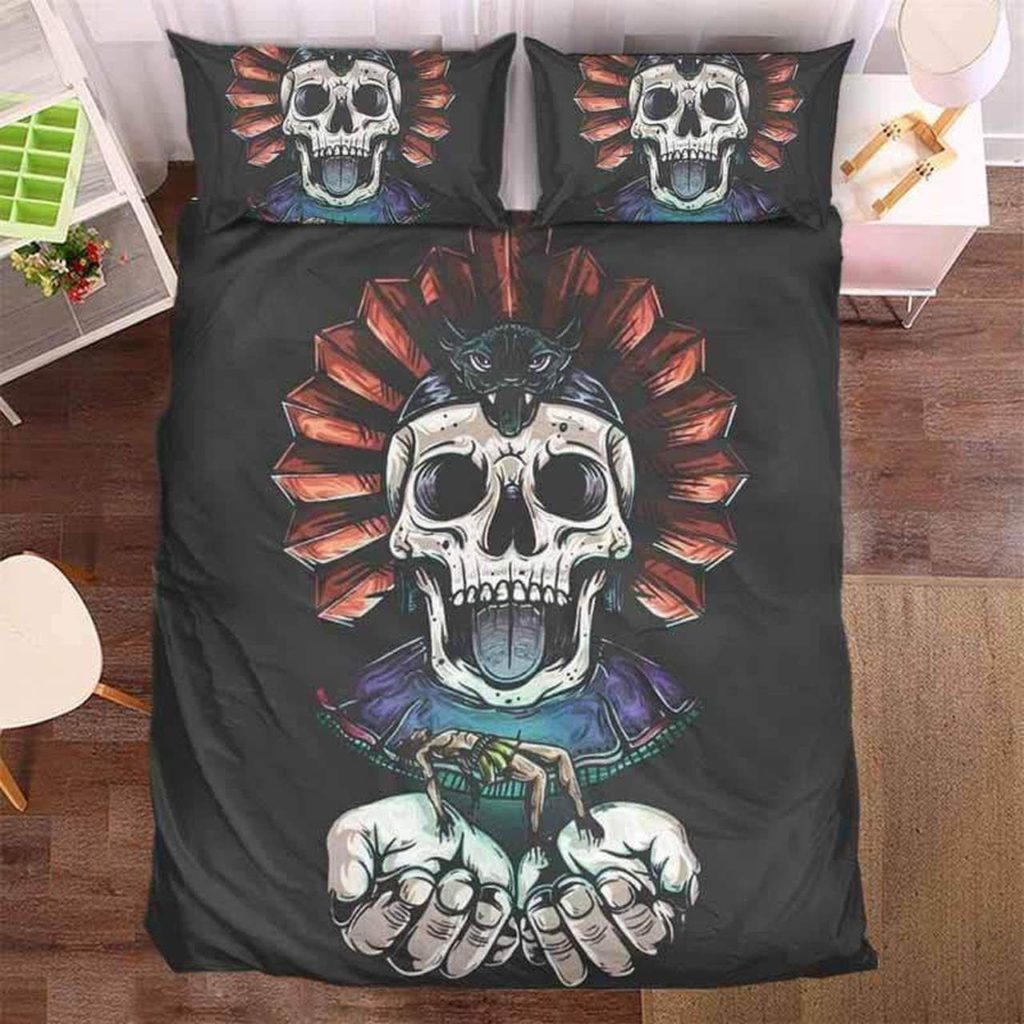 Skull Passion Bedding Set Duvet Cover Pillow Cases 4