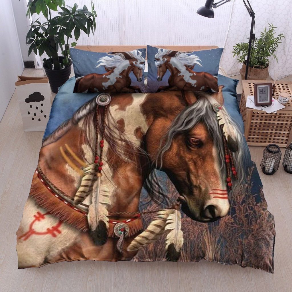 Tribal Horse Cotton Bed Sheets Spread Comforter Duvet Cover Bedding Sets 4