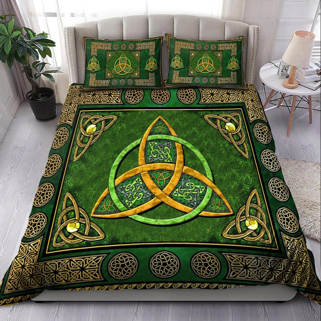 St Patrick Day Bedding Set Happy St Patricks Duvet Cover St Patricks Day Comforter Sets Irish Roots Celtic Pattern Bedding Set Tdv49 4