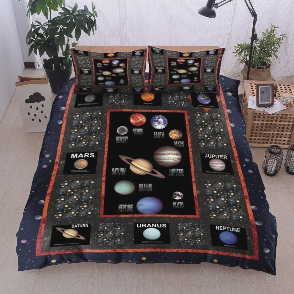 Solar System Universe Cotton Bed Sheets Spread Comforter Duvet Cover Bedding Sets 4