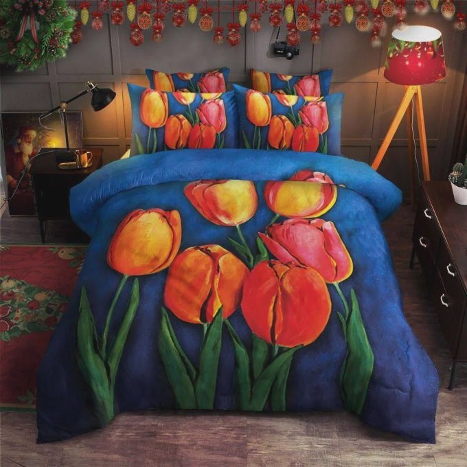 Tulip Cotton Bed Sheets Spread Comforter Duvet Cover Bedding Sets 1