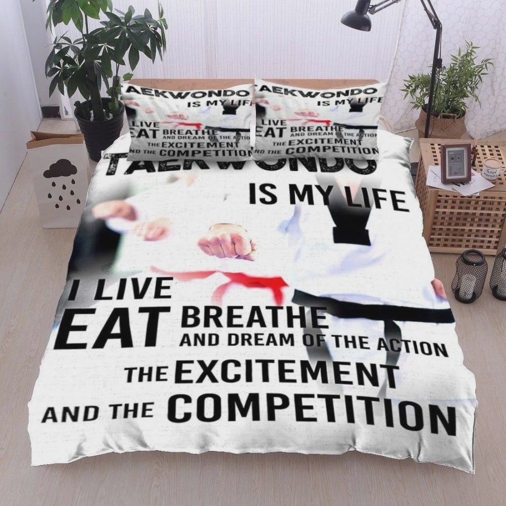 Taekwondo Is My Life Cotton Bed Sheets Spread Comforter Duvet Cover Bedding Sets 4