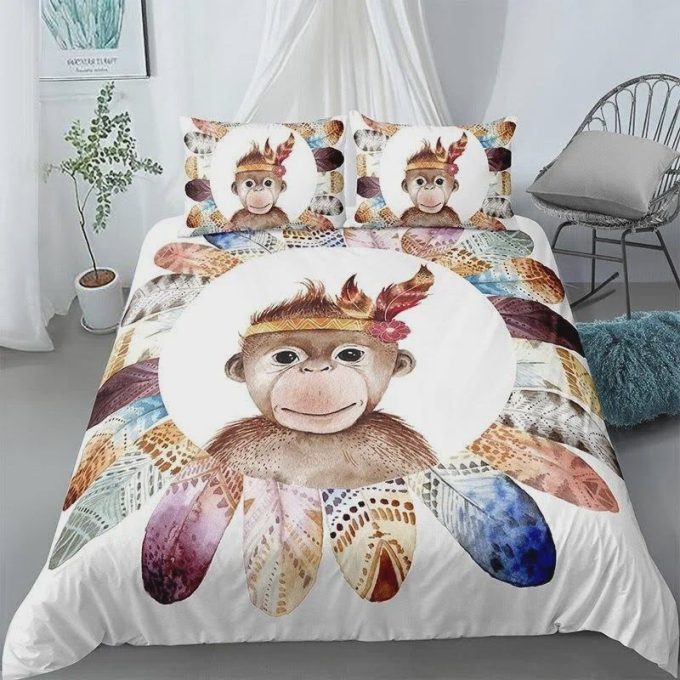 Tribal Monkey Cotton Bed Sheets Spread Comforter Duvet Cover Bedding Sets 1