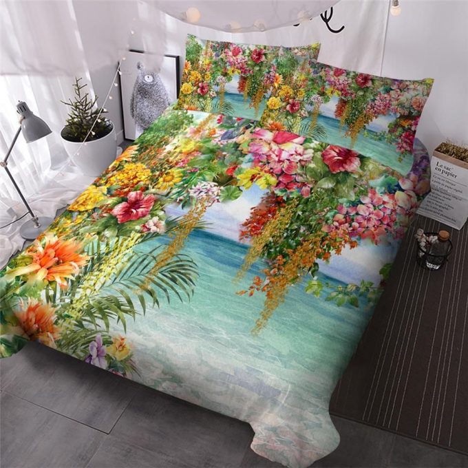 Tropical Foliage Farming Ocean Cotton Bed Sheets Spread Comforter Duvet Cover Bedding Sets 1