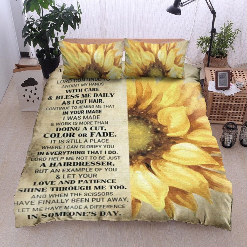 Sunflower Love And Patience Shine Through Me Too Cotton Bed Sheets Spread Comforter Duvet Cover Bedding Sets 4