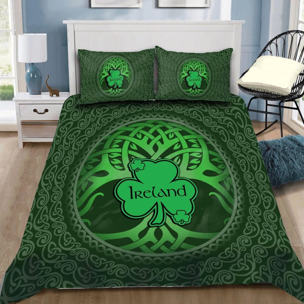 St Patrick Day Bedding Set Happy St Patricks Duvet Cover St Patricks Day Comforter Sets Irish Roots Celtic Pattern Bedding Set Tdv50 4