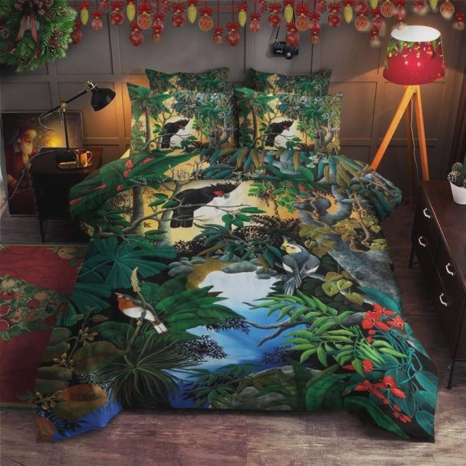 Tropical Jungle Cotton Bed Sheets Spread Comforter Duvet Cover Bedding Sets 1