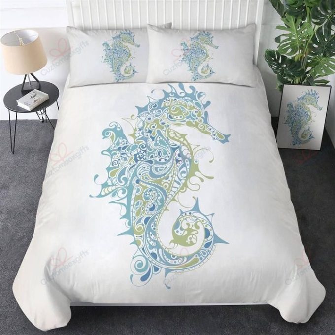 Solo Seahorse Art Bedding Set Duvet Cover Pillow Cases 1