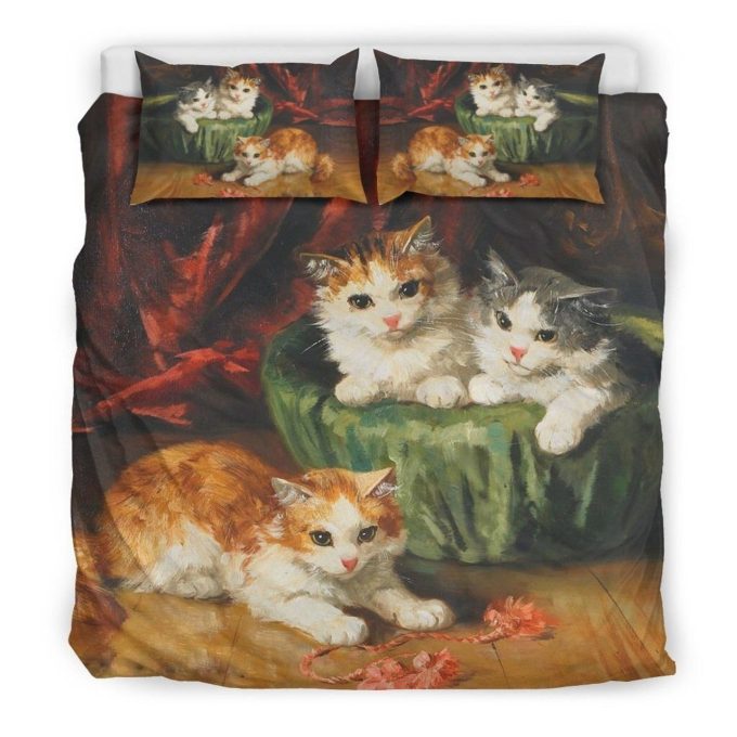 Three Cats - Bedding Set Duvet Cover Pillow Cases 1