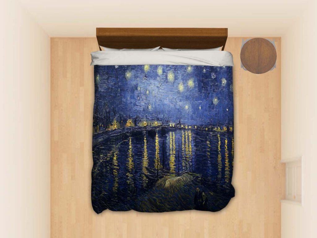 Starry Night Over The Rhone Vincent Van Gogh Custom Bedding Set Duvet Cover Amp Pillowcases 4