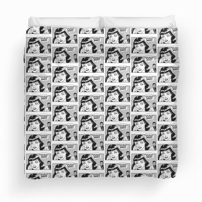 Why Can'T My Boyfriend Skate Duvet Cover Bedding Set 1