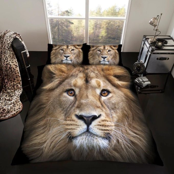 3D Lion Duvet 3D Bedding Set Duvet Cover Pillow Cases 1