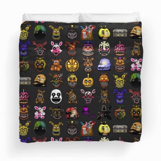 Five Nights At Freddy'S Pixel Art Multiple Characters Bedding Set 1