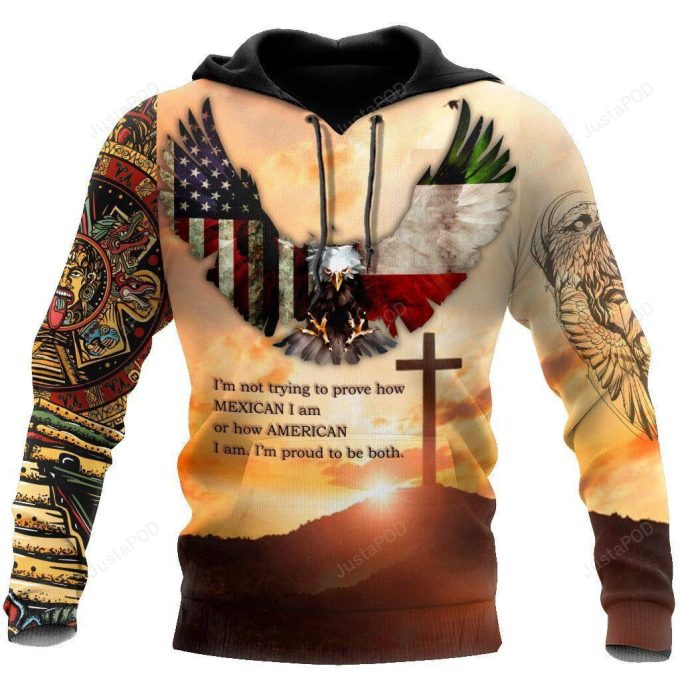Mexico And America 3D All Over Printed Hoodie, Zip- Up Hoodie 1