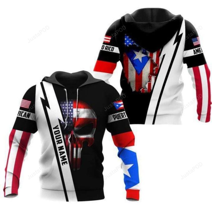 Personalized Puerto Rico 3D All Print Hoodie, Zip- Up Hoodie 1