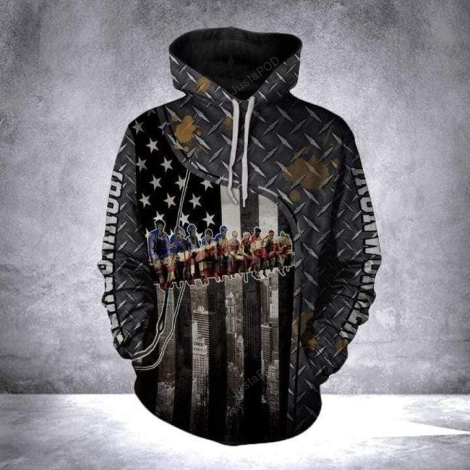 Grey Ironworker 3D All Print Hoodie, Zip- Up Hoodie 1