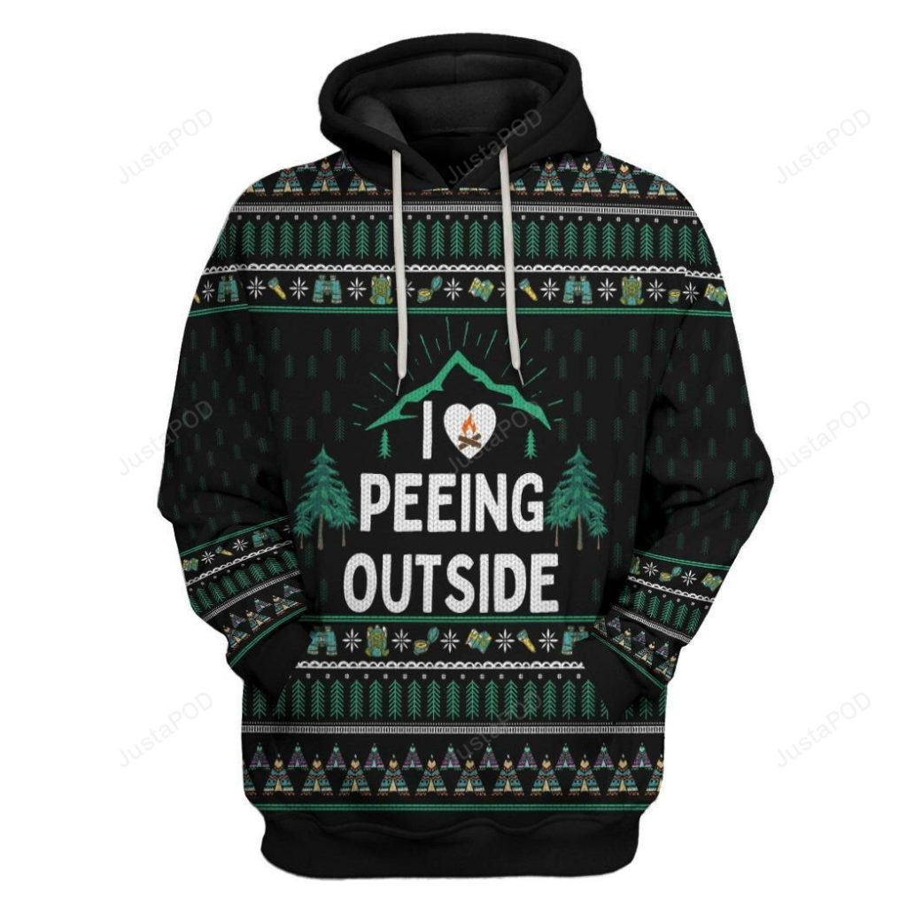 I Love Peeing Outside Camping 3D All Over Printed Hoodie, Zip- Up Hoodie 4