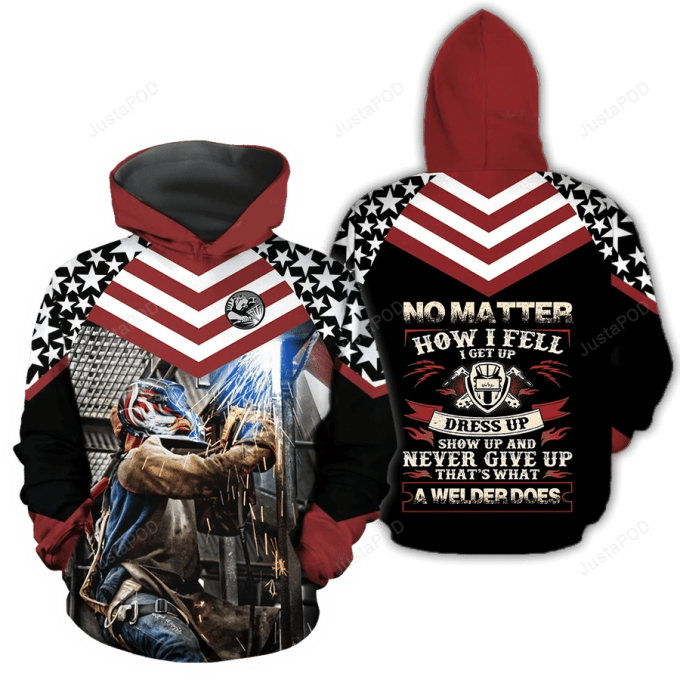 Welder Red 3D All Over Print Hoodie, Zip-Up Hoodie 1