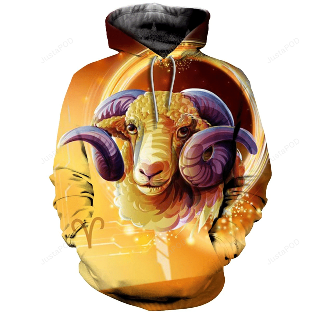 Aries Zodiac 3D All Over Print Hoodie, Zip-Up Hoodie 4