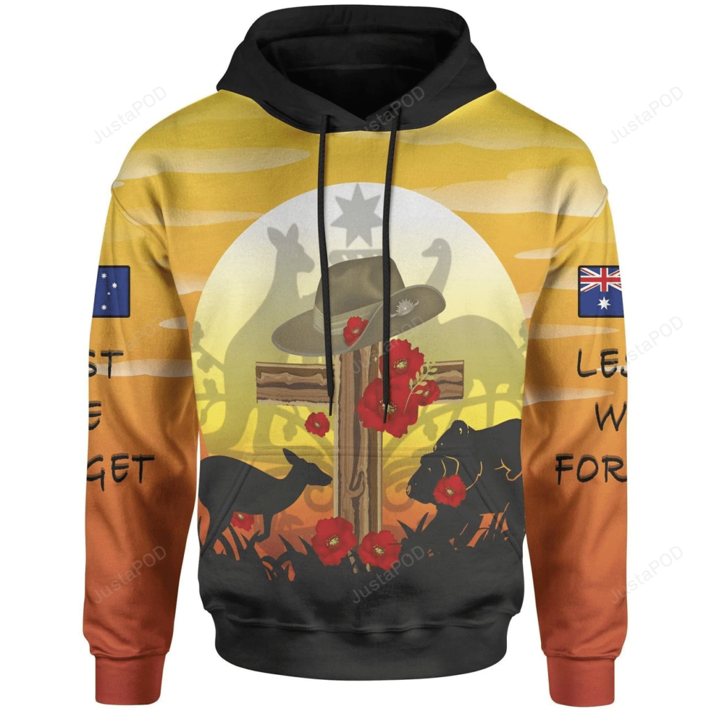 Australia Orange 3D All Over Print Hoodie, Zip-Up Hoodie 4