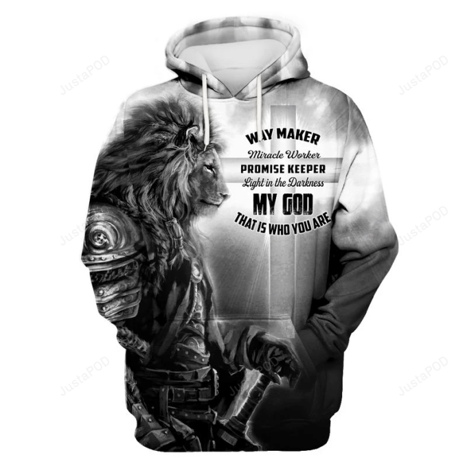 Way Maker 3D All Over Printed Hoodie, Zip- Up Hoodie 1