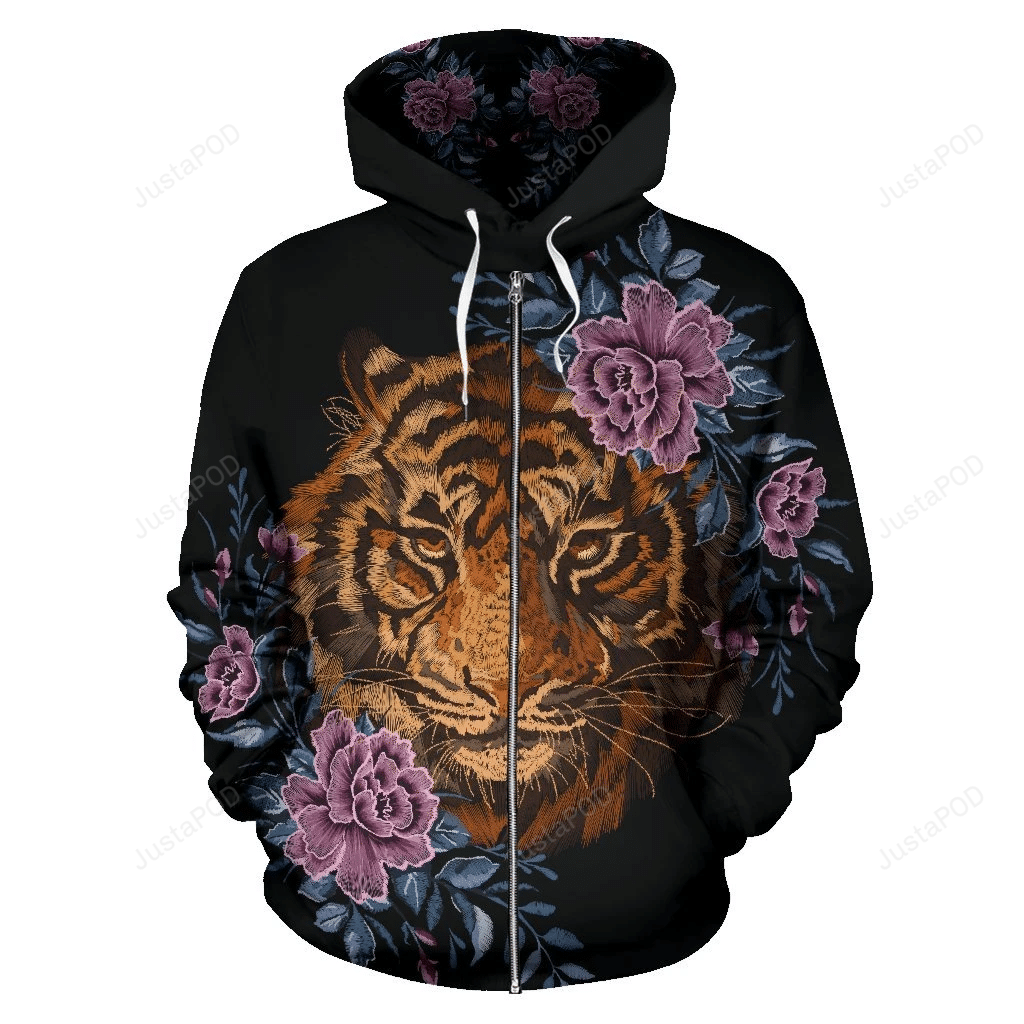 King Tiger 3D All Over Printed Hoodie, Zip- Up Hoodie 4