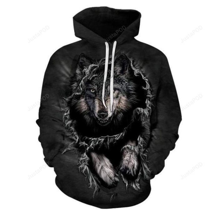 Galaxy Wolf 3D All Over Printed Hoodie, Zip- Up Hoodie 1