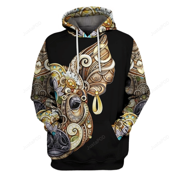 Pig Texture 3D All Over Printed Hoodie, Zip- Up Hoodie 1