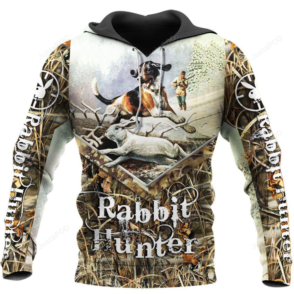 Rabbit Beagle Hunting 3D All Over Printed Hoodie, Zip- Up Hoodie 4